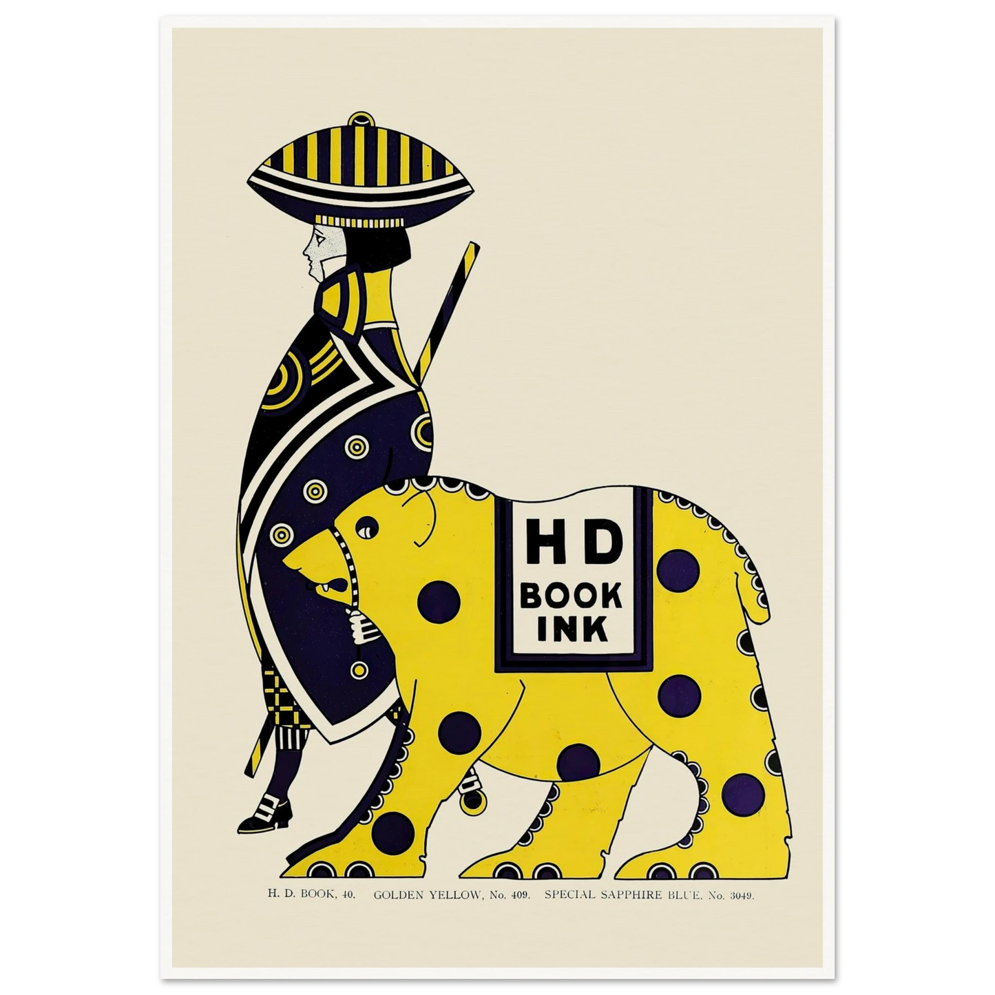 Queen City Ink, Ad. 08 (1890-1913) Art Print | Augustus Jansson - Framed Poster - 30x40 cm / 12x16″ - Black frame