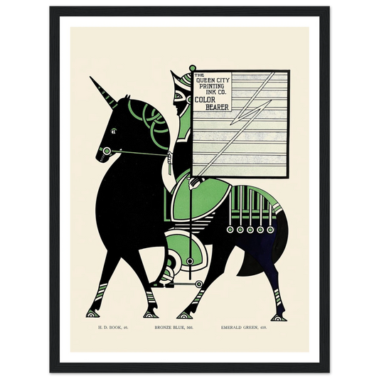 Queen City Ink, Ad. 11 (1890-1913) Art Print | Augustus Jansson - Framed Poster - 30x40 cm / 12x16″ - Black frame
