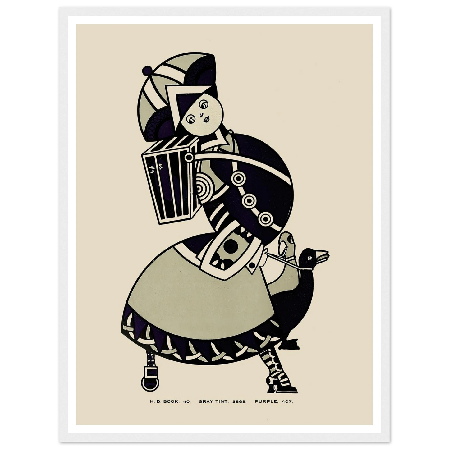 Queen City Ink, Ad. 15 (1890-1913) Art Print | Augustus Jansson - Framed Poster - 30x40 cm / 12x16″ - Black frame