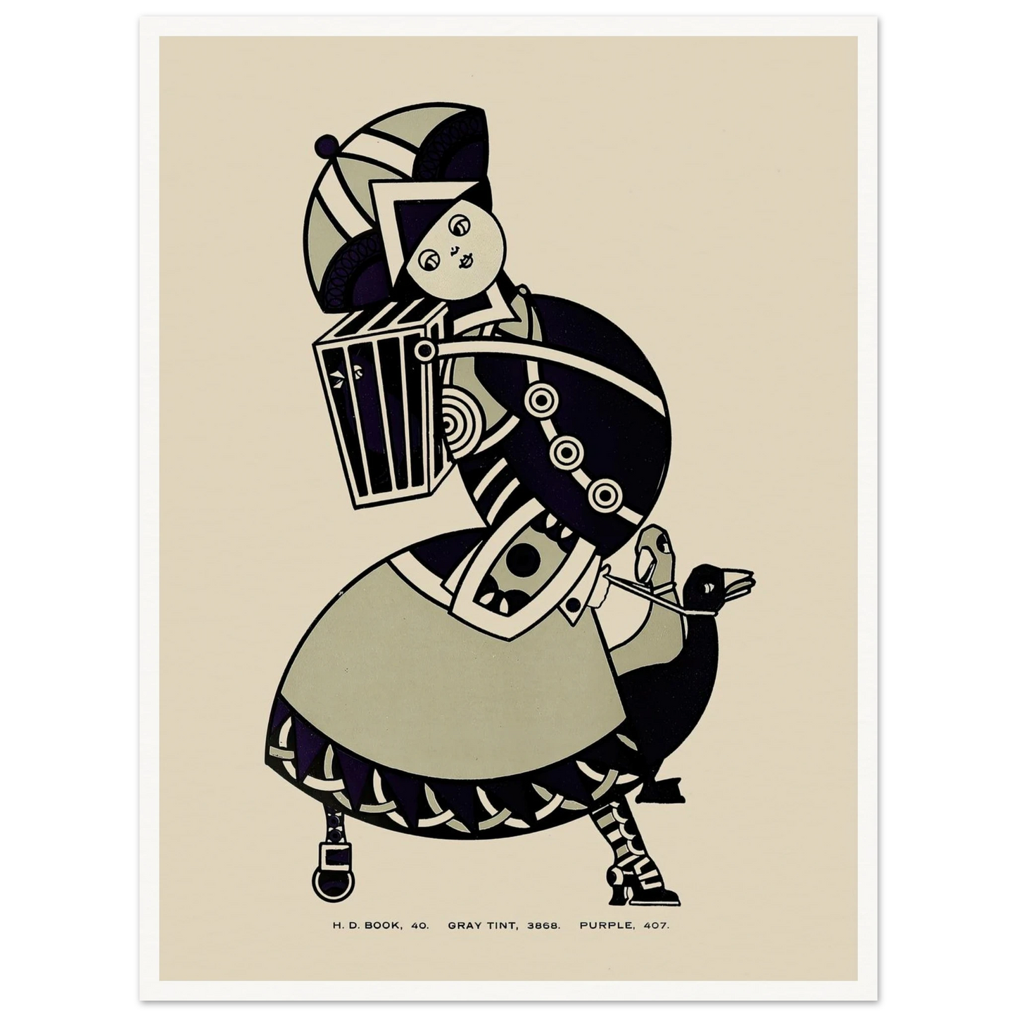 Queen City Ink, Ad. 15 (1890-1913) Art Print | Augustus Jansson - Framed Poster - 30x40 cm / 12x16″ - Black frame