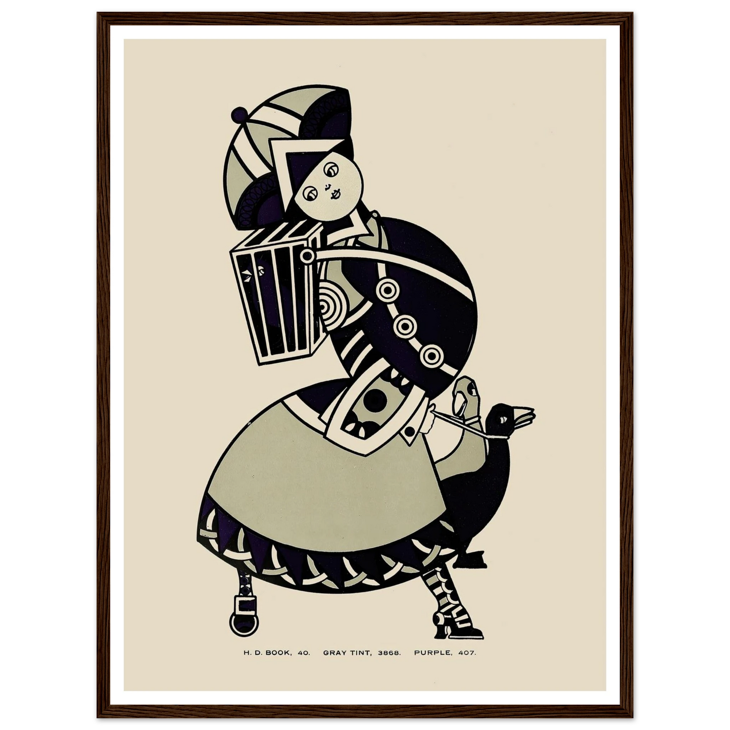 Queen City Ink, Ad. 15 (1890-1913) Art Print | Augustus Jansson - Framed Poster - 30x40 cm / 12x16″ - Black frame