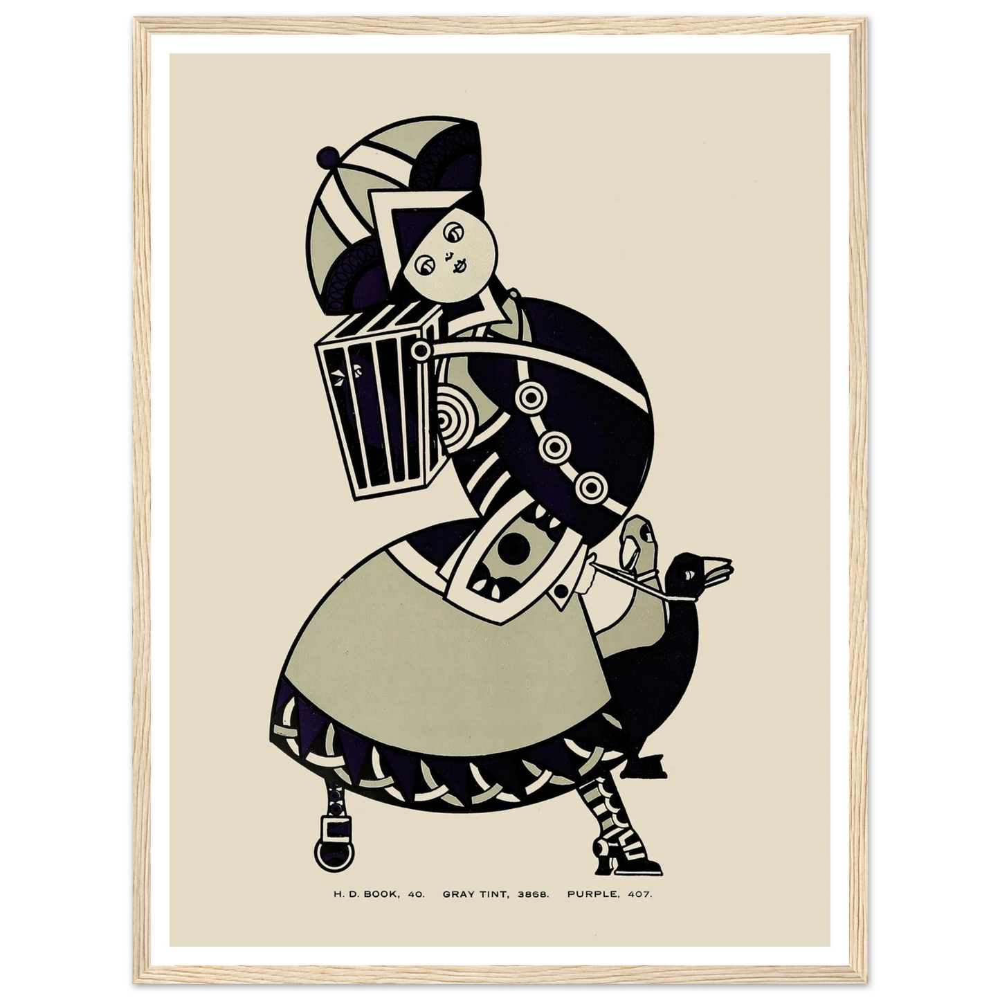 Queen City Ink, Ad. 15 (1890-1913) Art Print | Augustus Jansson - Framed Poster - 30x40 cm / 12x16″ - Black frame