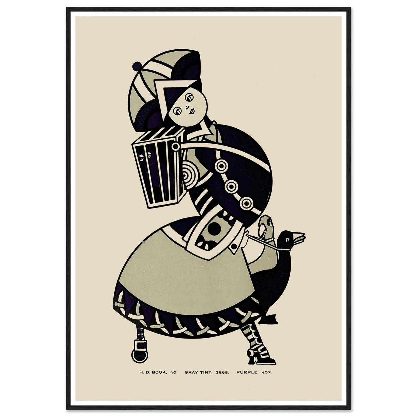 Queen City Ink, Ad. 15 (1890-1913) Art Print | Augustus Jansson - Framed Poster - 30x40 cm / 12x16″ - Black frame