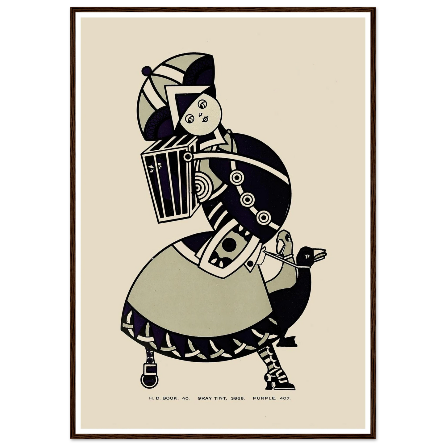 Queen City Ink, Ad. 15 (1890-1913) Art Print | Augustus Jansson - Framed Poster - 30x40 cm / 12x16″ - Black frame