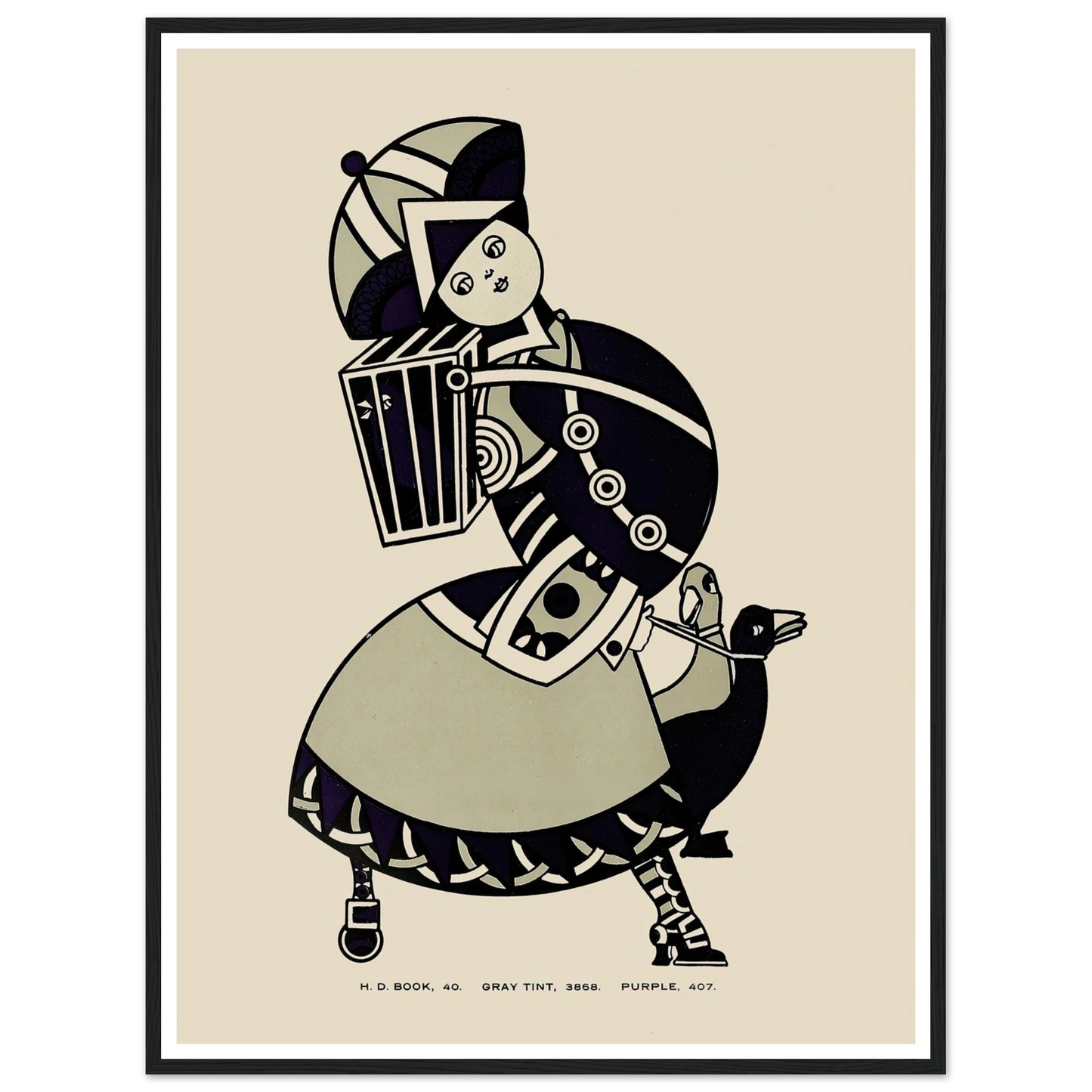 Queen City Ink, Ad. 15 (1890-1913) Art Print | Augustus Jansson - Framed Poster - 30x40 cm / 12x16″ - Black frame