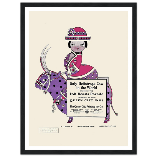 Queen City Ink, Ad. 26 (1890-1913) Art Print | Augustus Jansson - Framed Poster - 30x40 cm / 12x16″ - Black frame