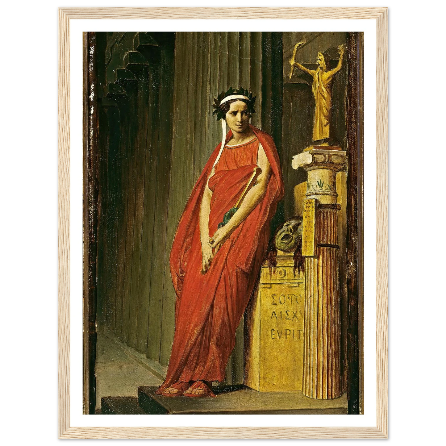 Rachel (1821-1858) Art Print | Jean Leon Gerome - Framed Poster - 30x40 cm / 12x16″ - Black frame