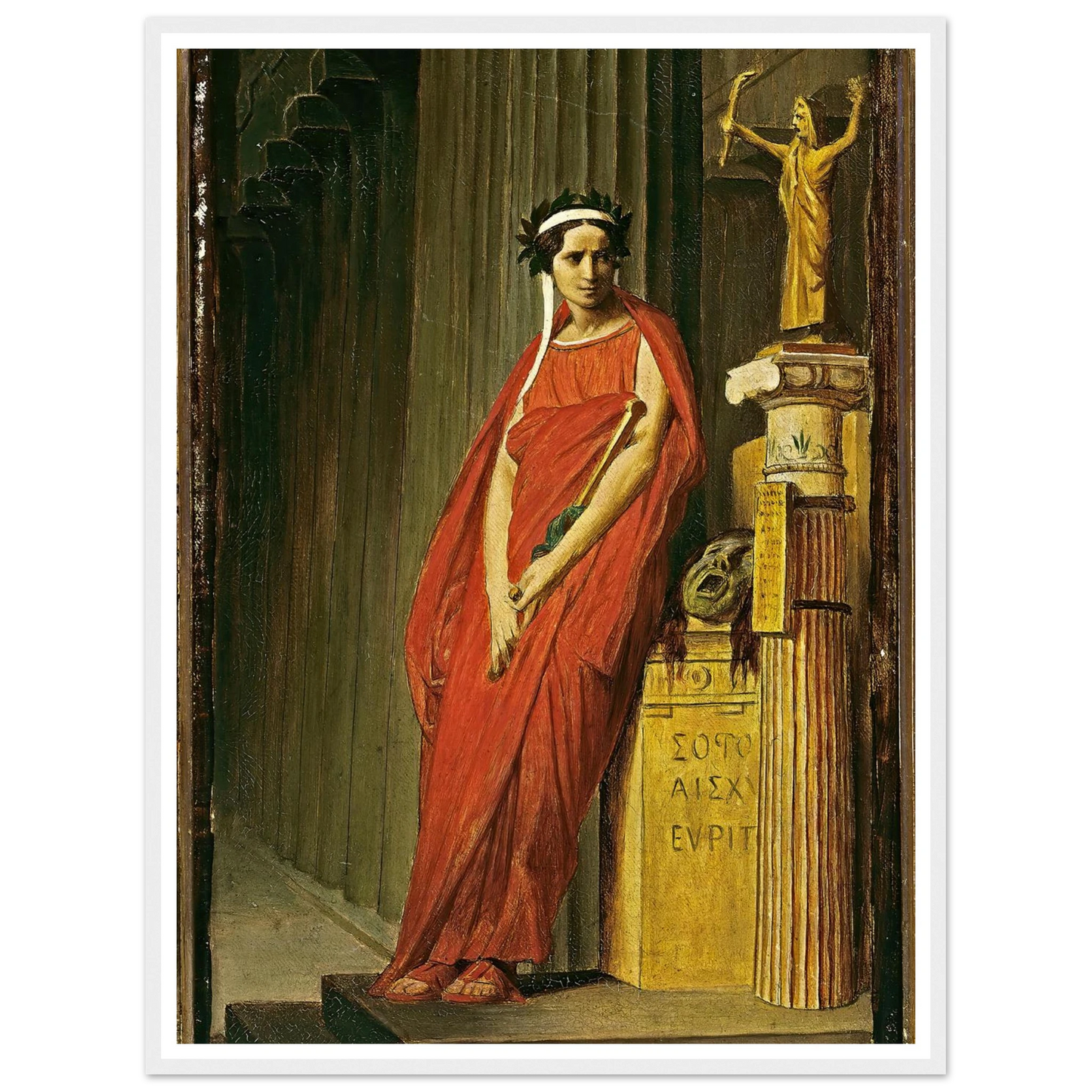 Rachel (1821-1858) Art Print | Jean Leon Gerome - Framed Poster - 30x40 cm / 12x16″ - Black frame