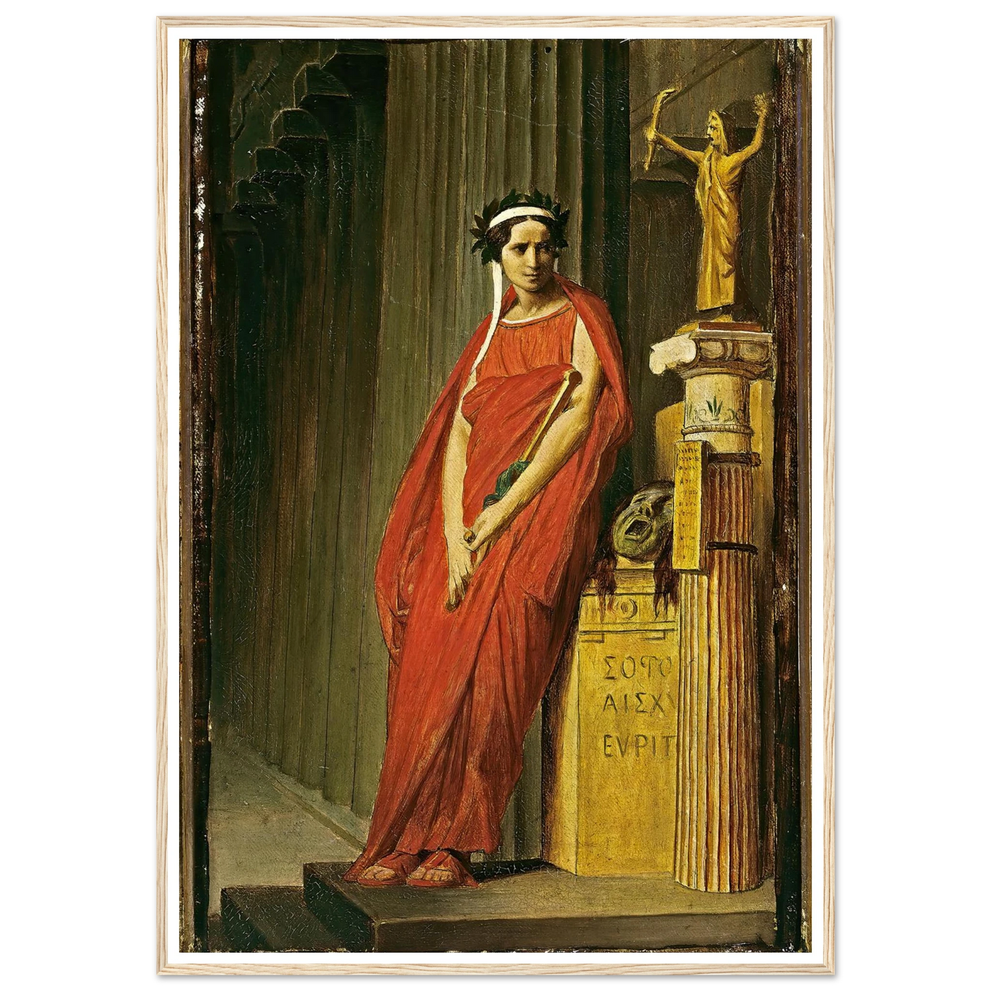Rachel (1821-1858) Art Print | Jean Leon Gerome - Framed Poster - 30x40 cm / 12x16″ - Black frame