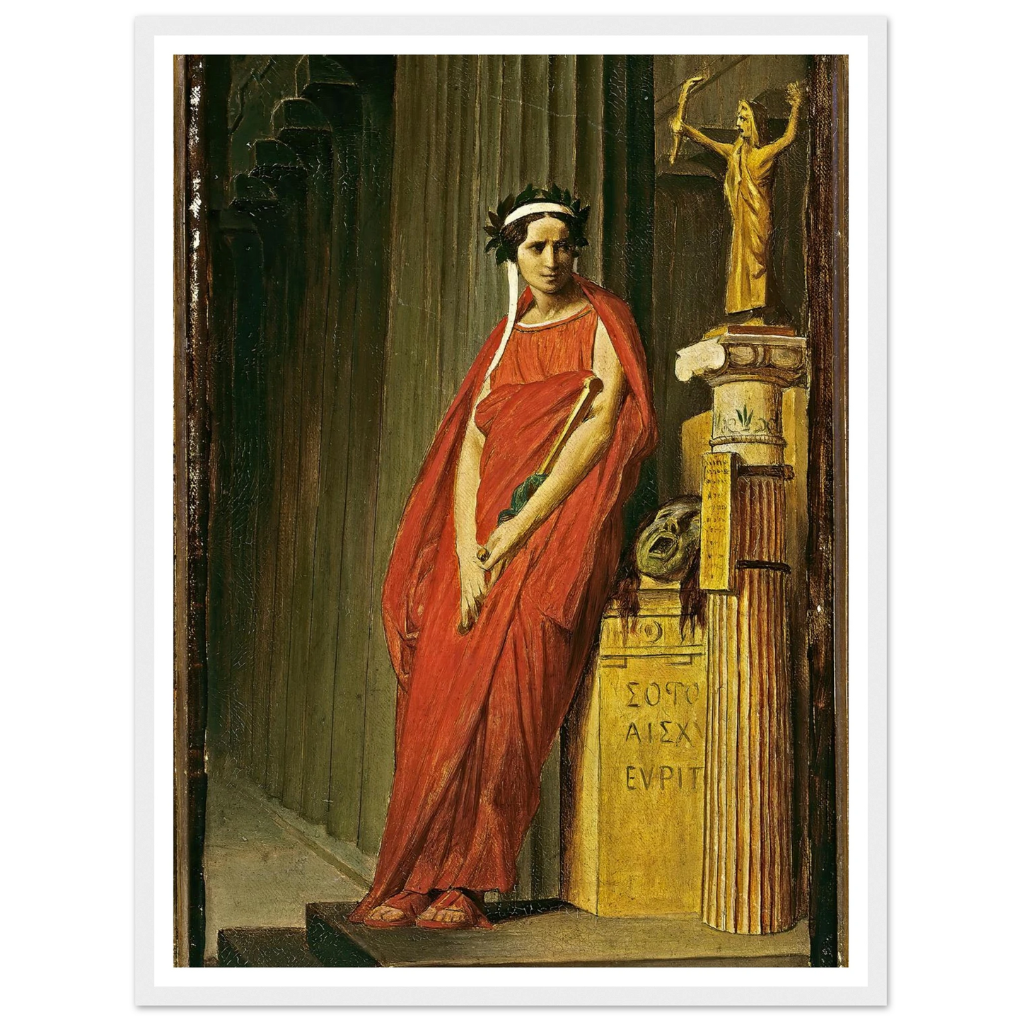 Rachel (1821-1858) Art Print | Jean Leon Gerome - Framed Poster - 30x40 cm / 12x16″ - Black frame