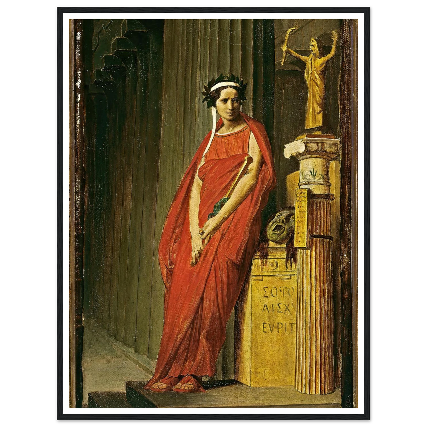 Rachel (1821-1858) Art Print | Jean Leon Gerome - Framed Poster - 30x40 cm / 12x16″ - Black frame