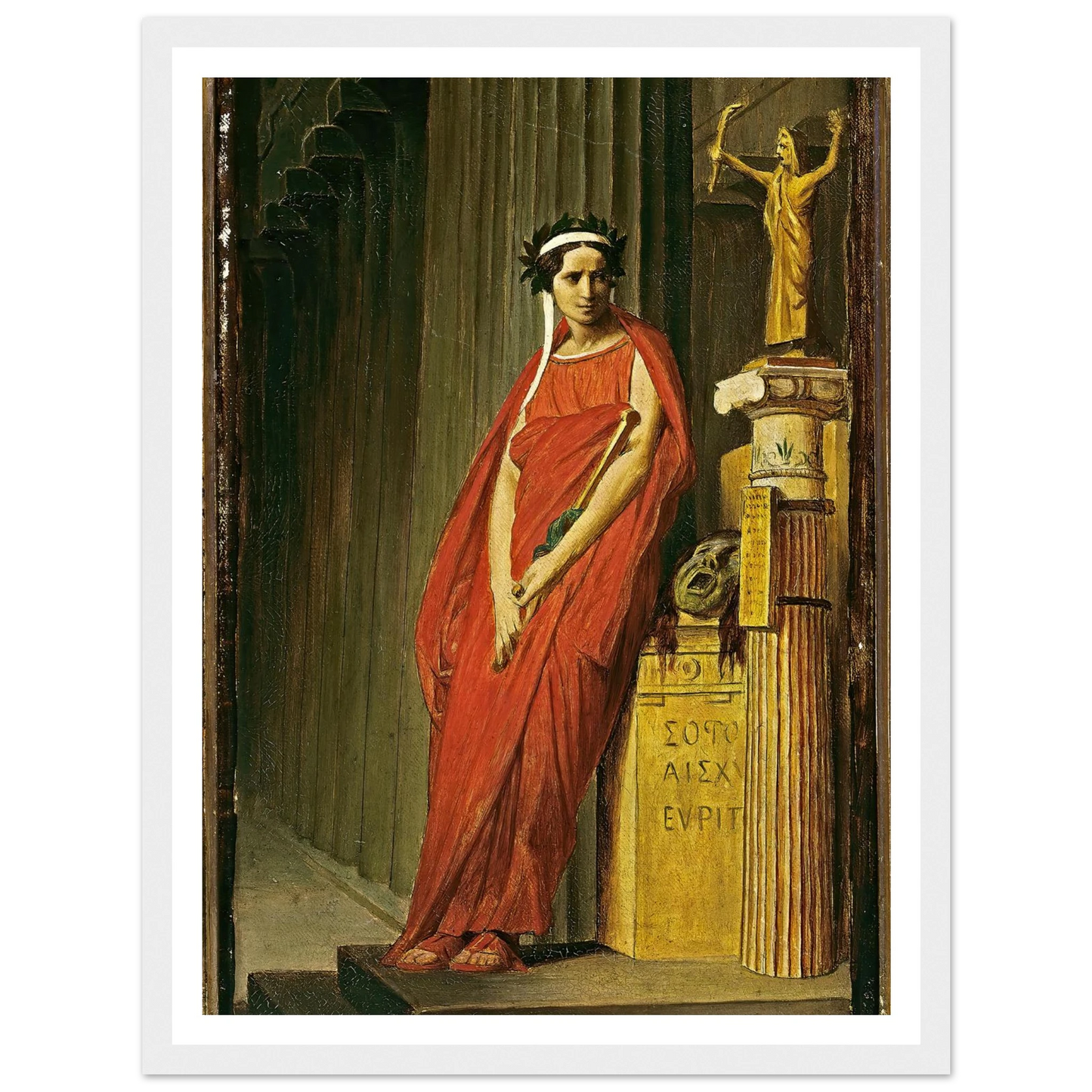 Rachel (1821-1858) Art Print | Jean Leon Gerome - Framed Poster - 30x40 cm / 12x16″ - Black frame