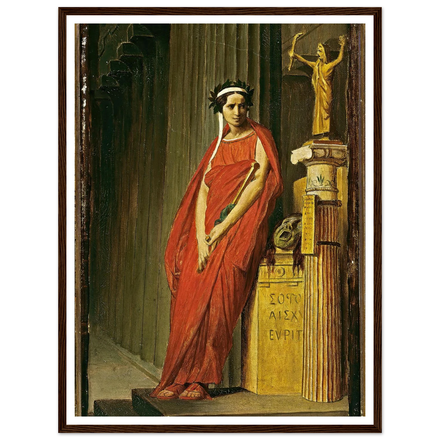 Rachel (1821-1858) Art Print | Jean Leon Gerome - Framed Poster - 30x40 cm / 12x16″ - Black frame