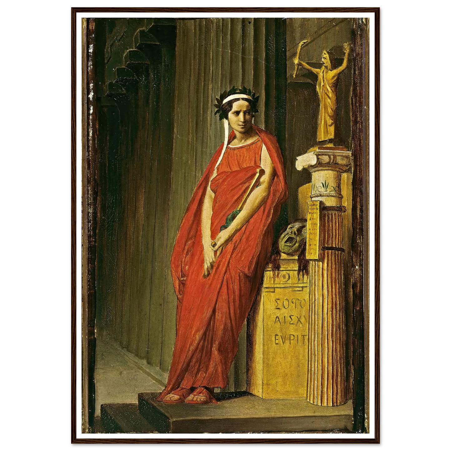Rachel (1821-1858) Art Print | Jean Leon Gerome - Framed Poster - 30x40 cm / 12x16″ - Black frame