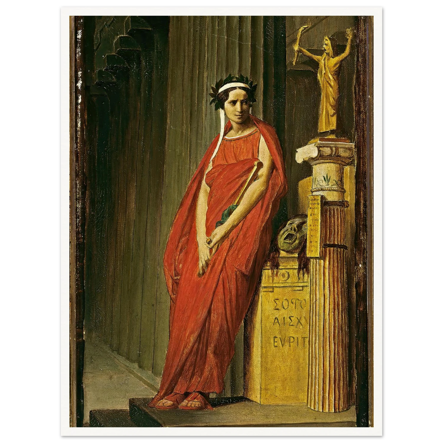 Rachel (1821-1858) Art Print | Jean Leon Gerome - Framed Poster - 30x40 cm / 12x16″ - Black frame