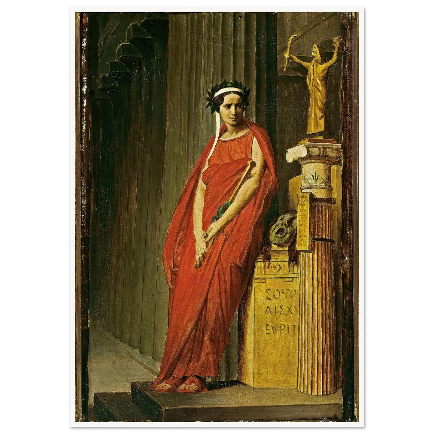 Rachel (1821-1858) Art Print | Jean Leon Gerome - Framed Poster - 30x40 cm / 12x16″ - Black frame