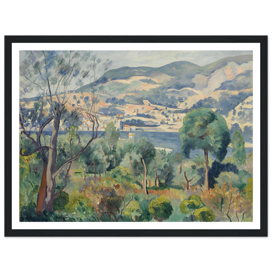 Rade de Villefranche (1913) Art Print | Henri Manguin - Framed Poster - 30x40 cm / 12x16″ - Black frame