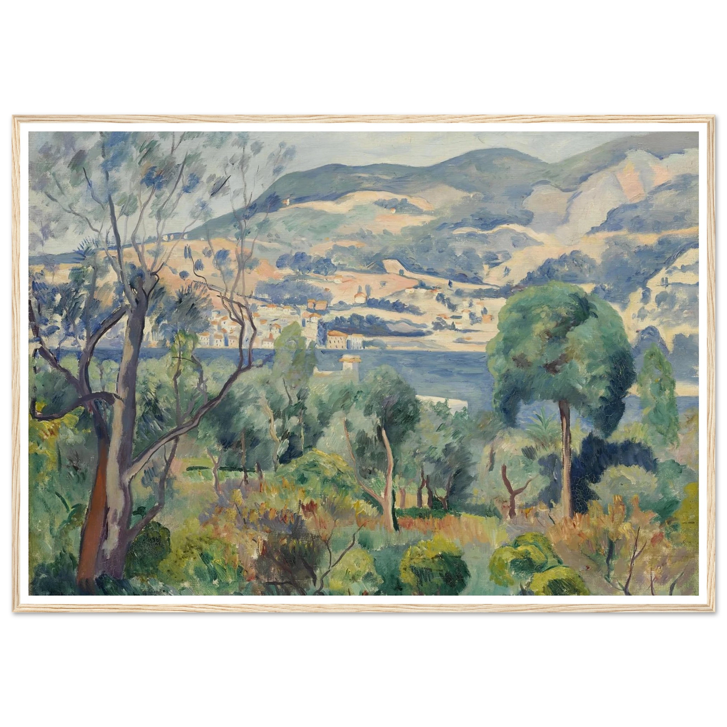 Rade de Villefranche (1913) Art Print | Henri Manguin - Framed Poster - 30x40 cm / 12x16″ - Black frame