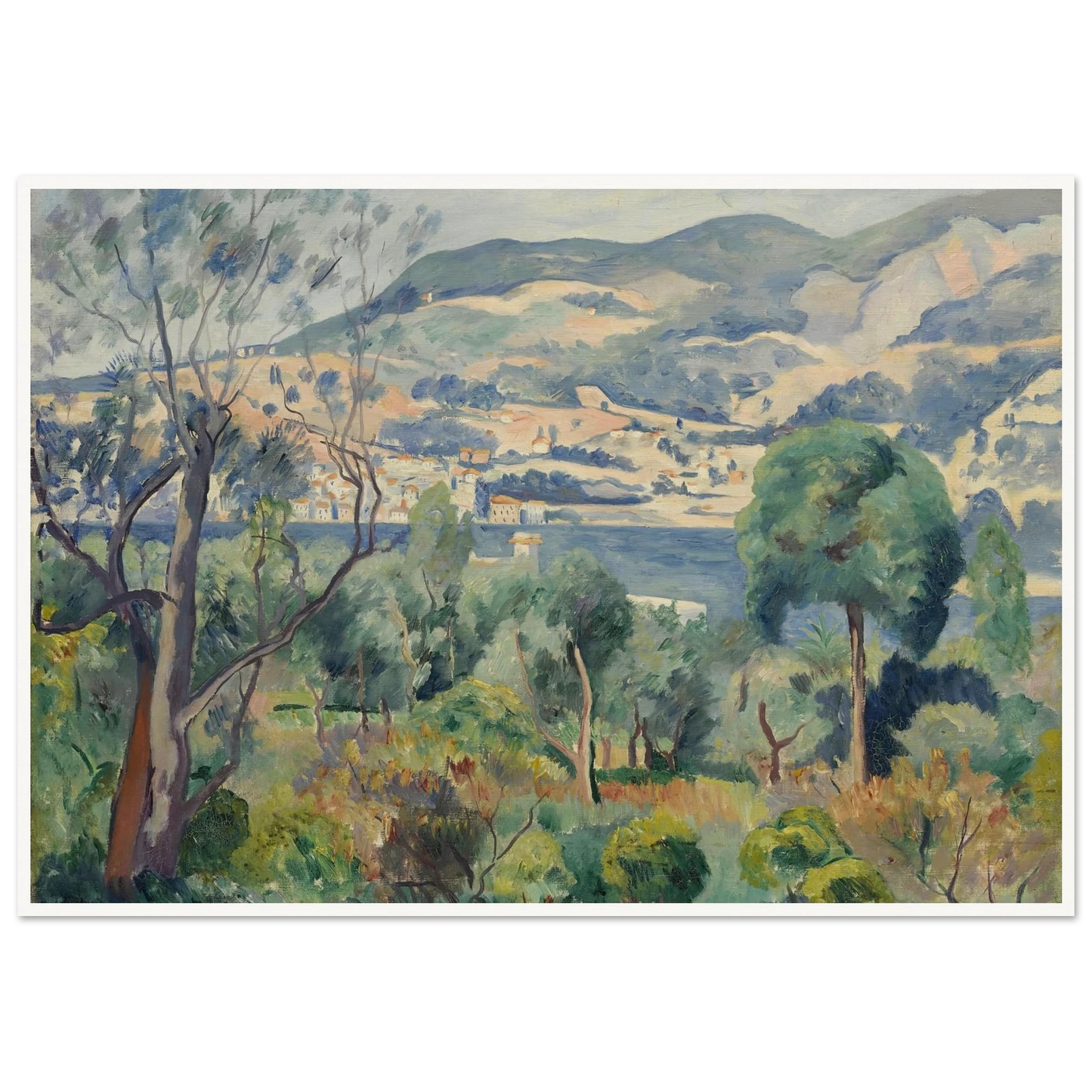 Rade de Villefranche (1913) Art Print | Henri Manguin - Framed Poster - 30x40 cm / 12x16″ - Black frame