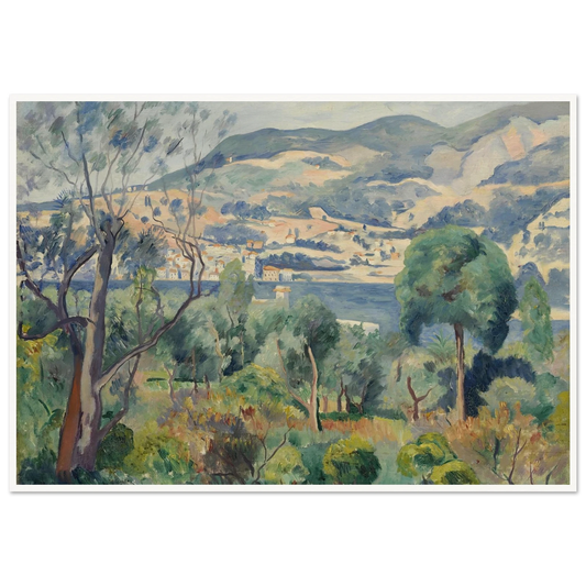 Rade de Villefranche (1913) Art Print | Henri Manguin - Framed Poster - 30x40 cm / 12x16″ - Black frame