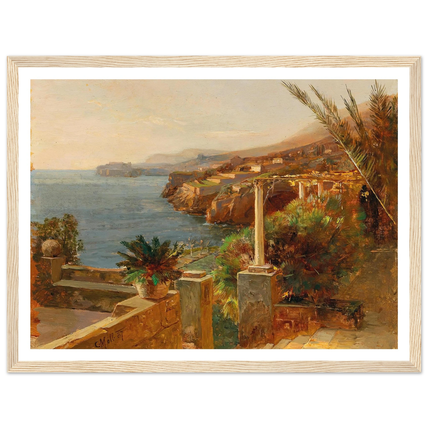 Ragusa (Dubrovnik) (1887) Art Print | Carl Moll - Framed Poster - 30x40 cm / 12x16″ - Black frame