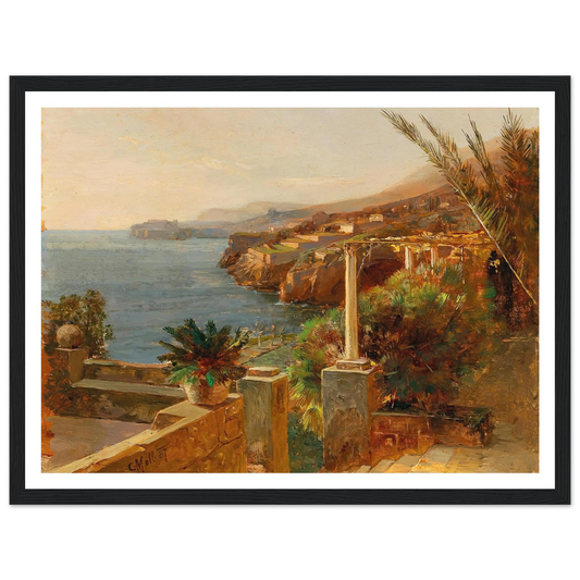Ragusa (Dubrovnik) (1887) Art Print | Carl Moll - Framed Poster - 30x40 cm / 12x16″ - Black frame