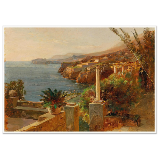 Ragusa (Dubrovnik) (1887) Art Print | Carl Moll - Framed Poster - 30x40 cm / 12x16″ - Black frame