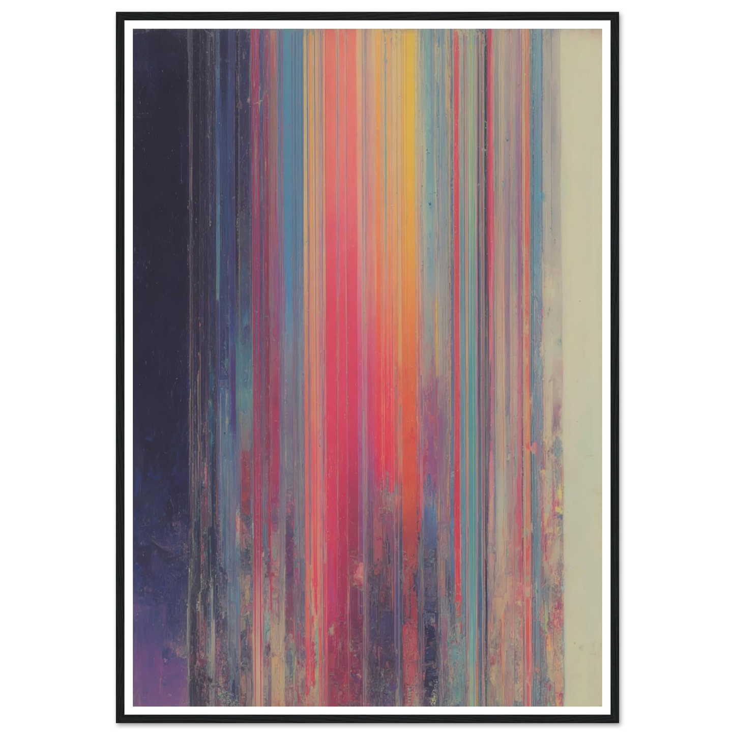 Rainbow Stripes - Framed Poster - 30x40 cm / 12x16″ - Black frame