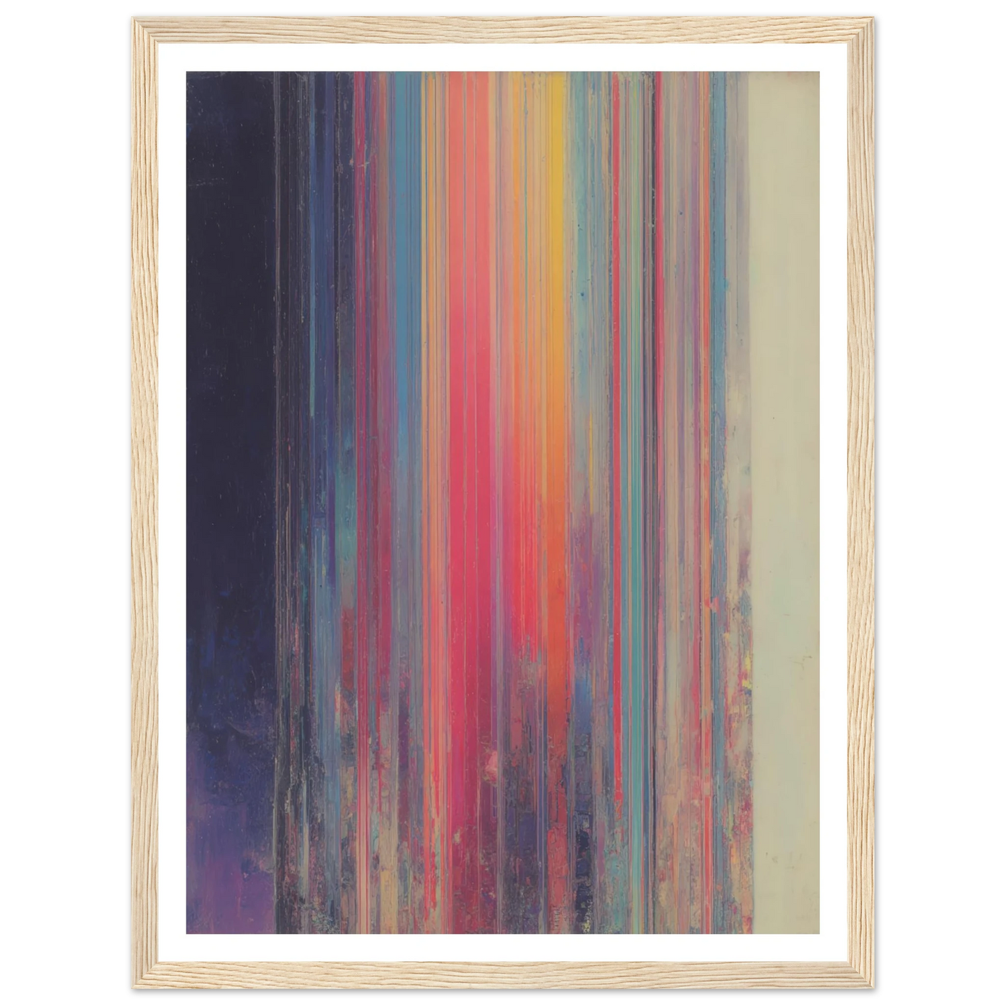 Rainbow Stripes - Framed Poster - 30x40 cm / 12x16″ - Black frame
