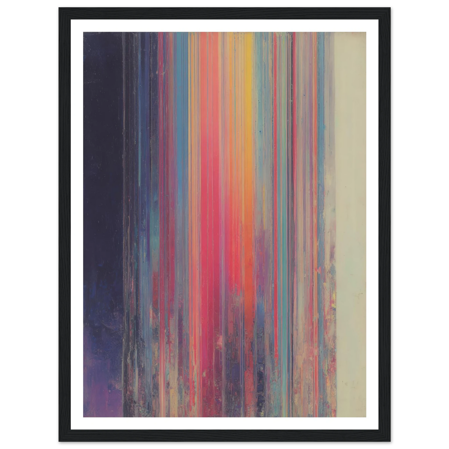 Rainbow Stripes - Framed Poster - 30x40 cm / 12x16″ - Black frame