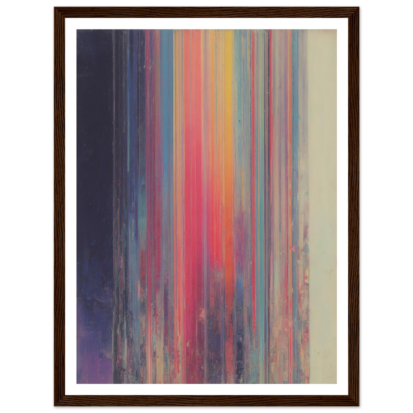 Rainbow Stripes - Framed Poster - 30x40 cm / 12x16″ - Black frame