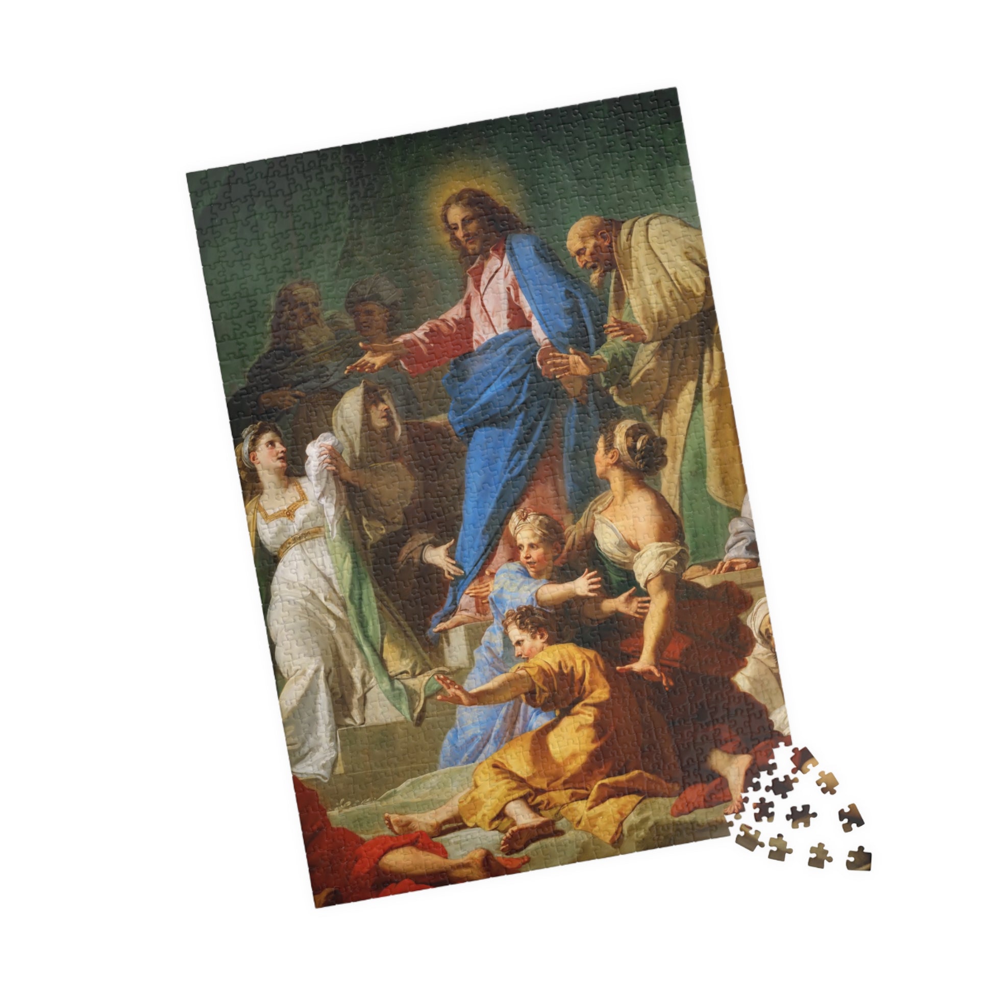 Raising of Lazarus Puzzle | Jean-Baptiste Jouvenet - - 1014 pcs (Vertical) - 