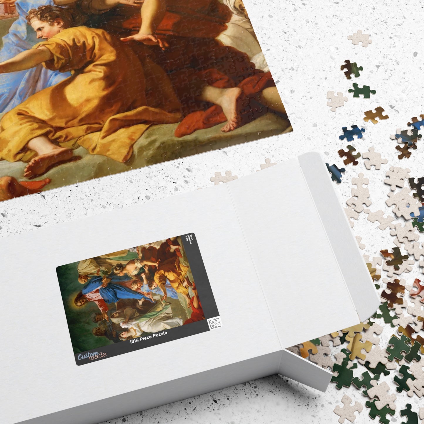 Raising of Lazarus Puzzle | Jean-Baptiste Jouvenet - - 1014 pcs (Vertical) - 