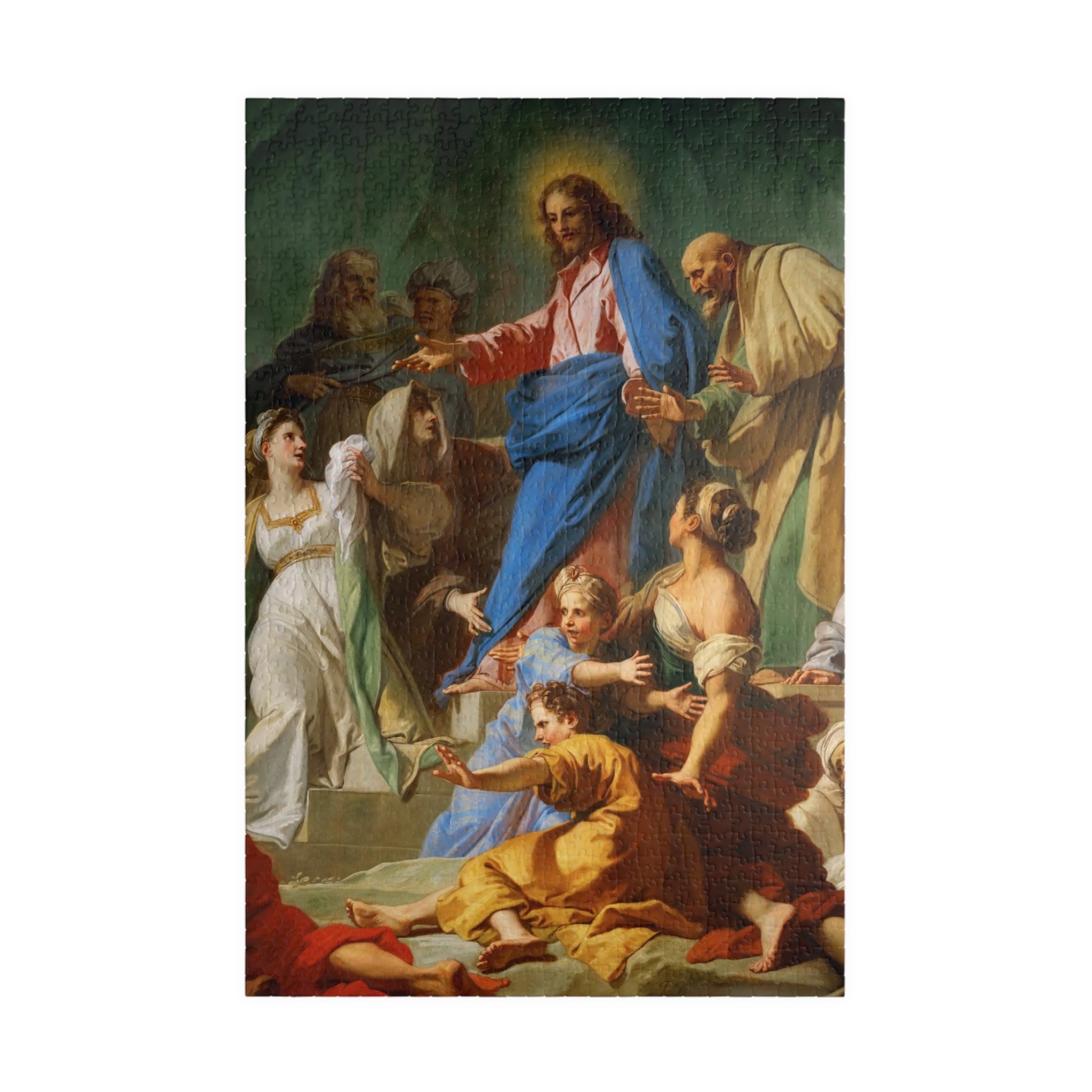 Raising of Lazarus Puzzle | Jean-Baptiste Jouvenet - - 1014 pcs (Vertical) - 