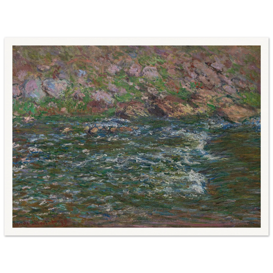 Rapids on the Petite Creuse at Fresselines (1889) Art Print | Claude Monet - Framed Poster - 30x40 cm / 12x16″ - Black frame