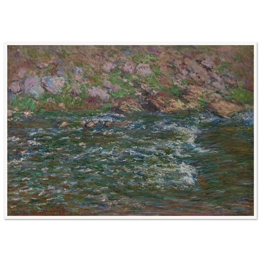 Rapids on the Petite Creuse at Fresselines (1889) Art Print | Claude Monet - Framed Poster - 30x40 cm / 12x16″ - Black frame