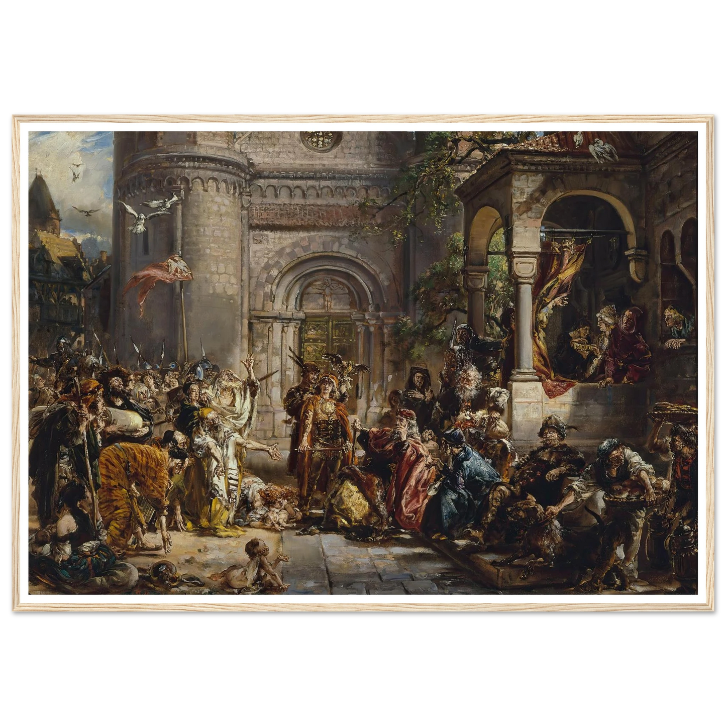 Reception of the Jews, from the series “History of Civilization in Poland” (1889) Art Print | Jan Matejko - Framed Poster - 30x40 cm / 12x16″ - Black frame