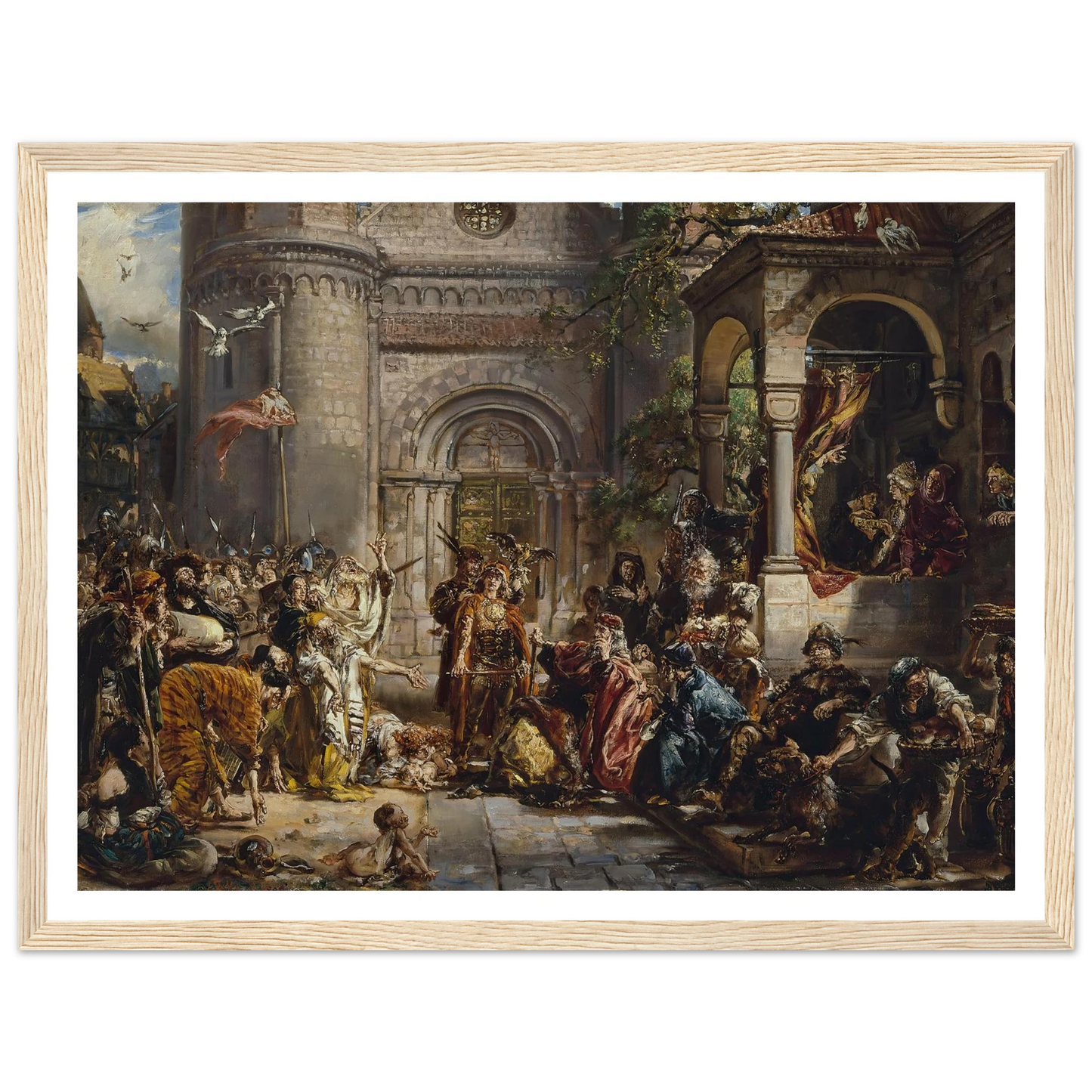 Reception of the Jews, from the series “History of Civilization in Poland” (1889) Art Print | Jan Matejko - Framed Poster - 30x40 cm / 12x16″ - Black frame