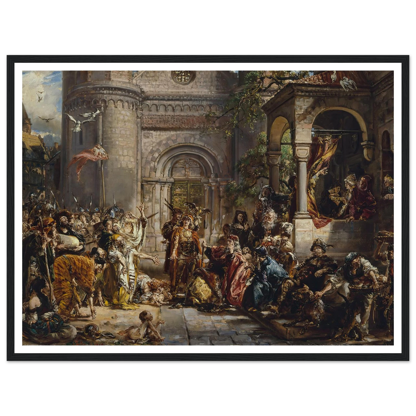 Reception of the Jews, from the series “History of Civilization in Poland” (1889) Art Print | Jan Matejko - Framed Poster - 30x40 cm / 12x16″ - Black frame