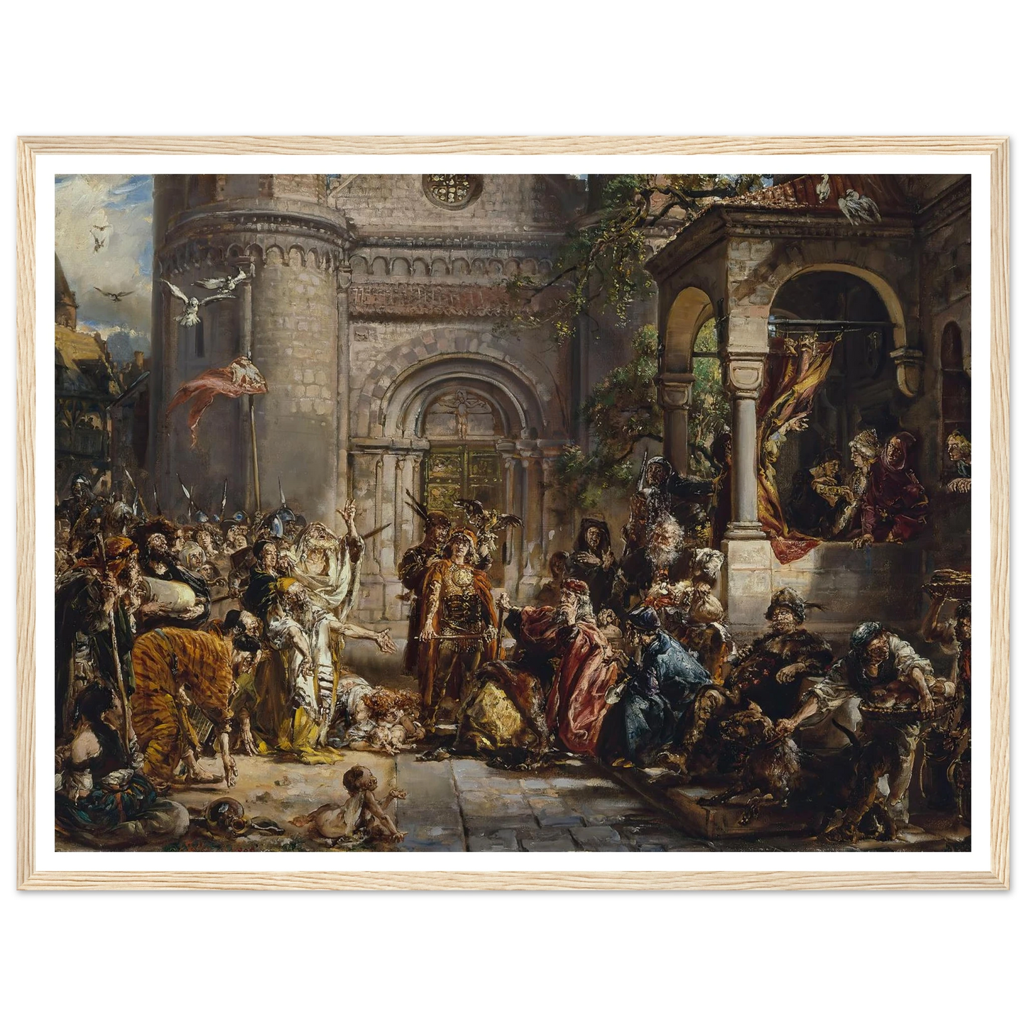 Reception of the Jews, from the series “History of Civilization in Poland” (1889) Art Print | Jan Matejko - Framed Poster - 30x40 cm / 12x16″ - Black frame