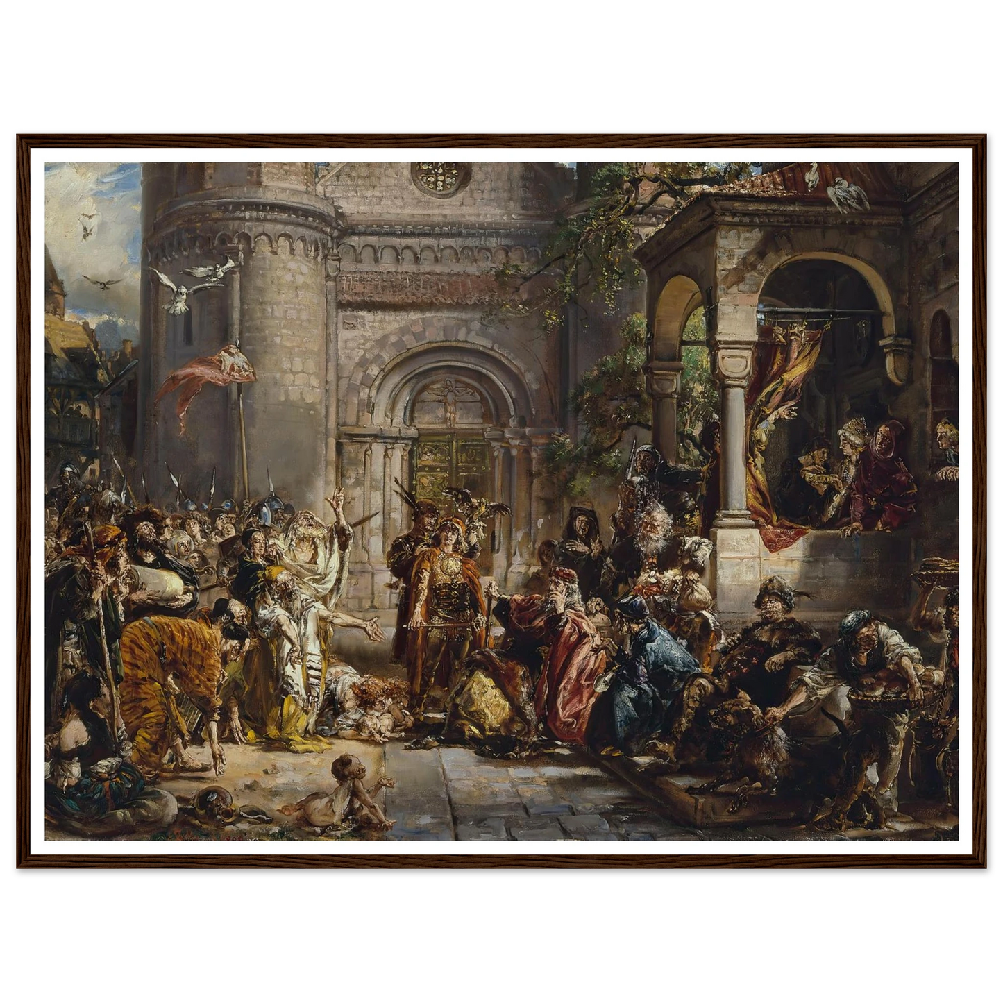 Reception of the Jews, from the series “History of Civilization in Poland” (1889) Art Print | Jan Matejko - Framed Poster - 30x40 cm / 12x16″ - Black frame