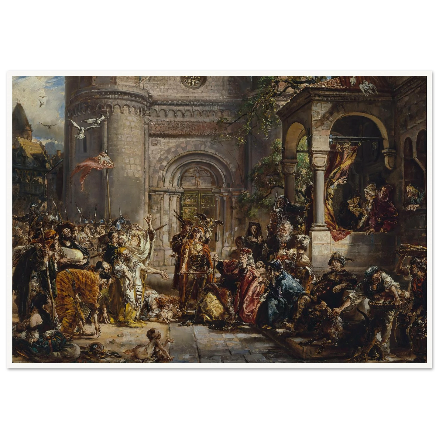 Reception of the Jews, from the series “History of Civilization in Poland” (1889) Art Print | Jan Matejko - Framed Poster - 30x40 cm / 12x16″ - Black frame