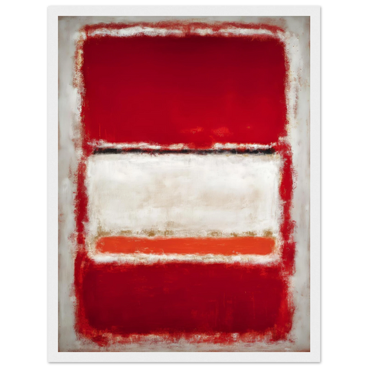 Red and White Blocks - Framed Poster - 30x40 cm / 12x16″ - Black frame