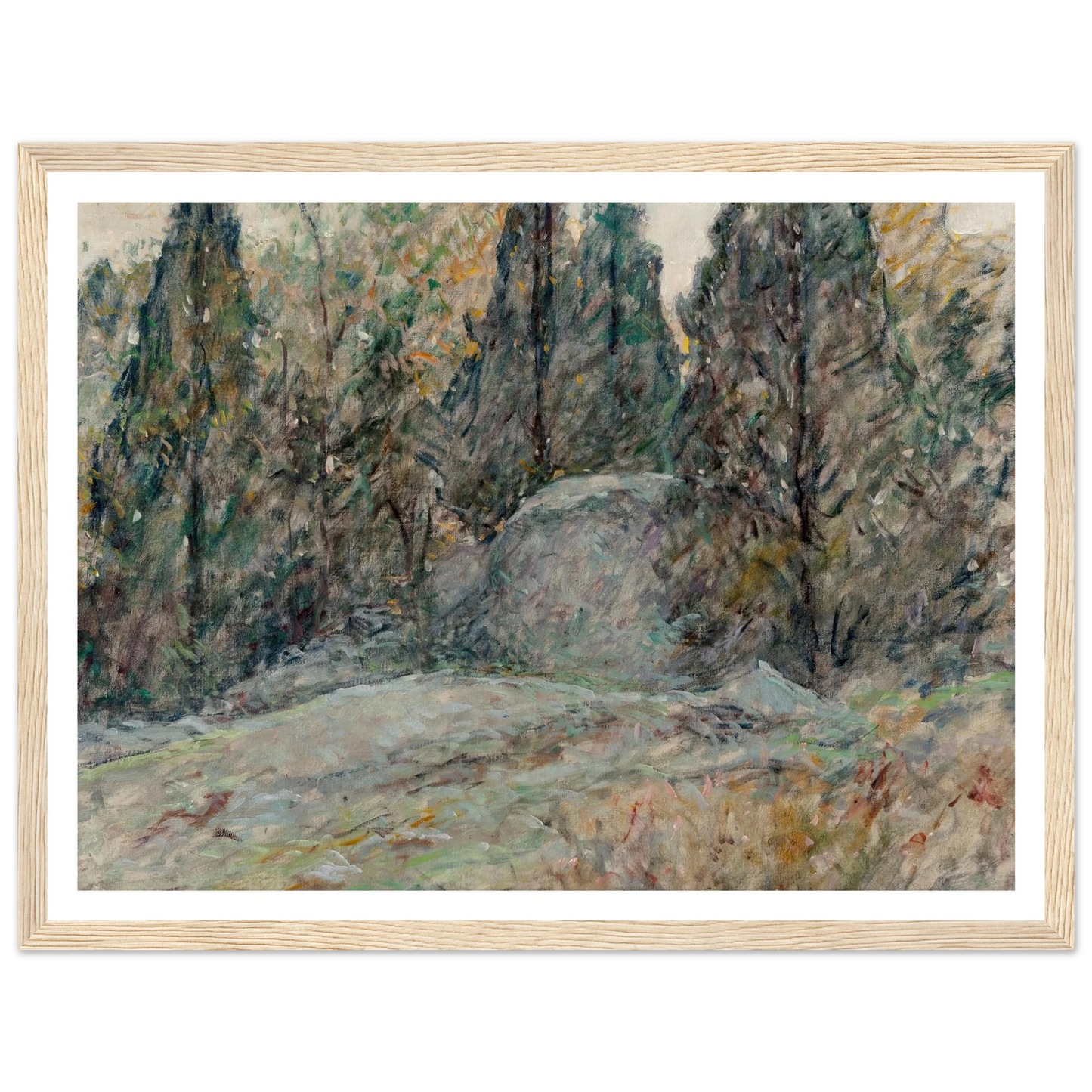 Red Cedars and Rocks Art Print | Robert Reid - Framed Poster - 30x40 cm / 12x16″ - Black frame