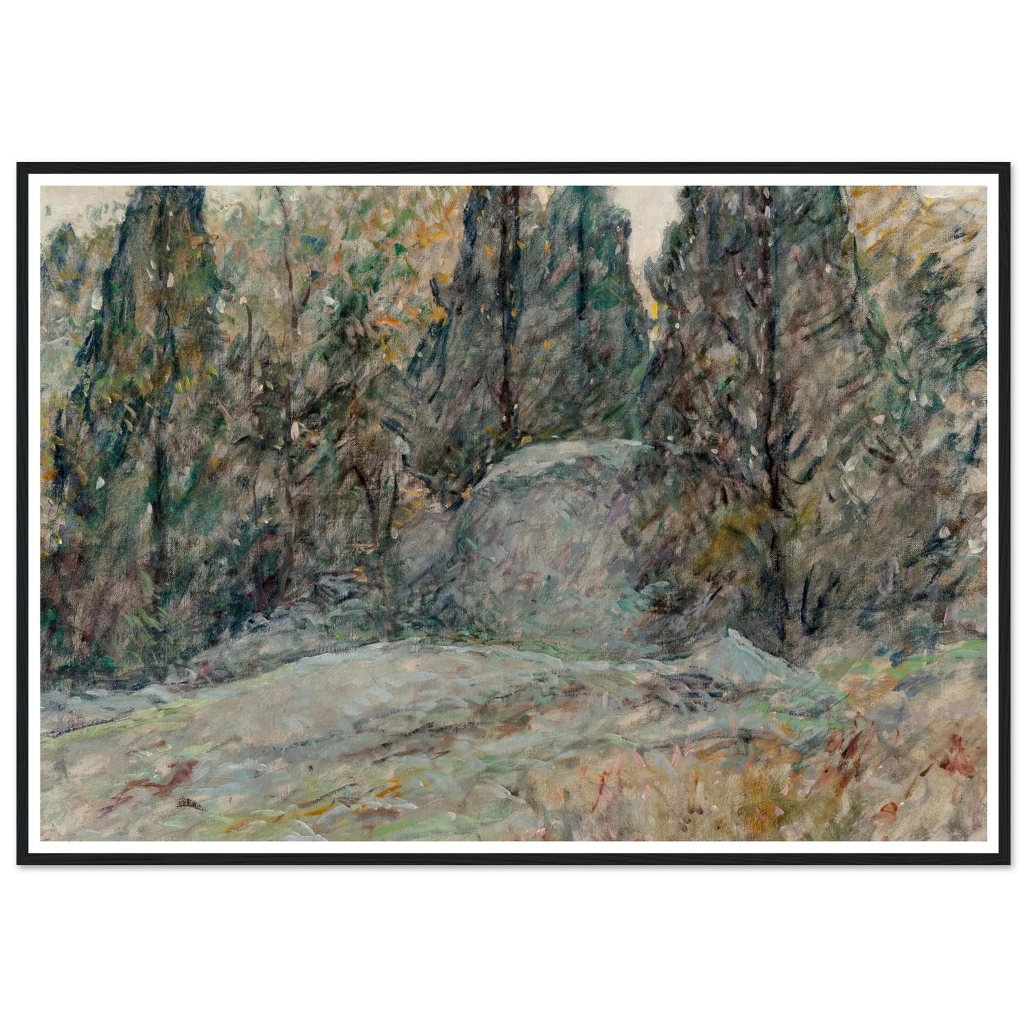 Red Cedars and Rocks Art Print | Robert Reid - Framed Poster - 30x40 cm / 12x16″ - Black frame