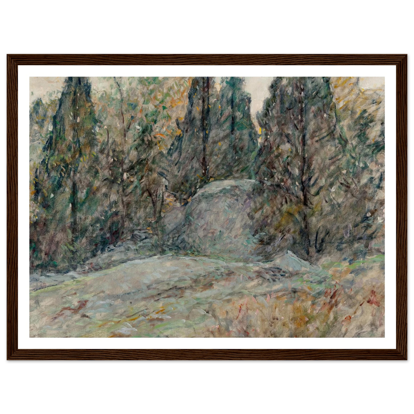 Red Cedars and Rocks Art Print | Robert Reid - Framed Poster - 30x40 cm / 12x16″ - Black frame
