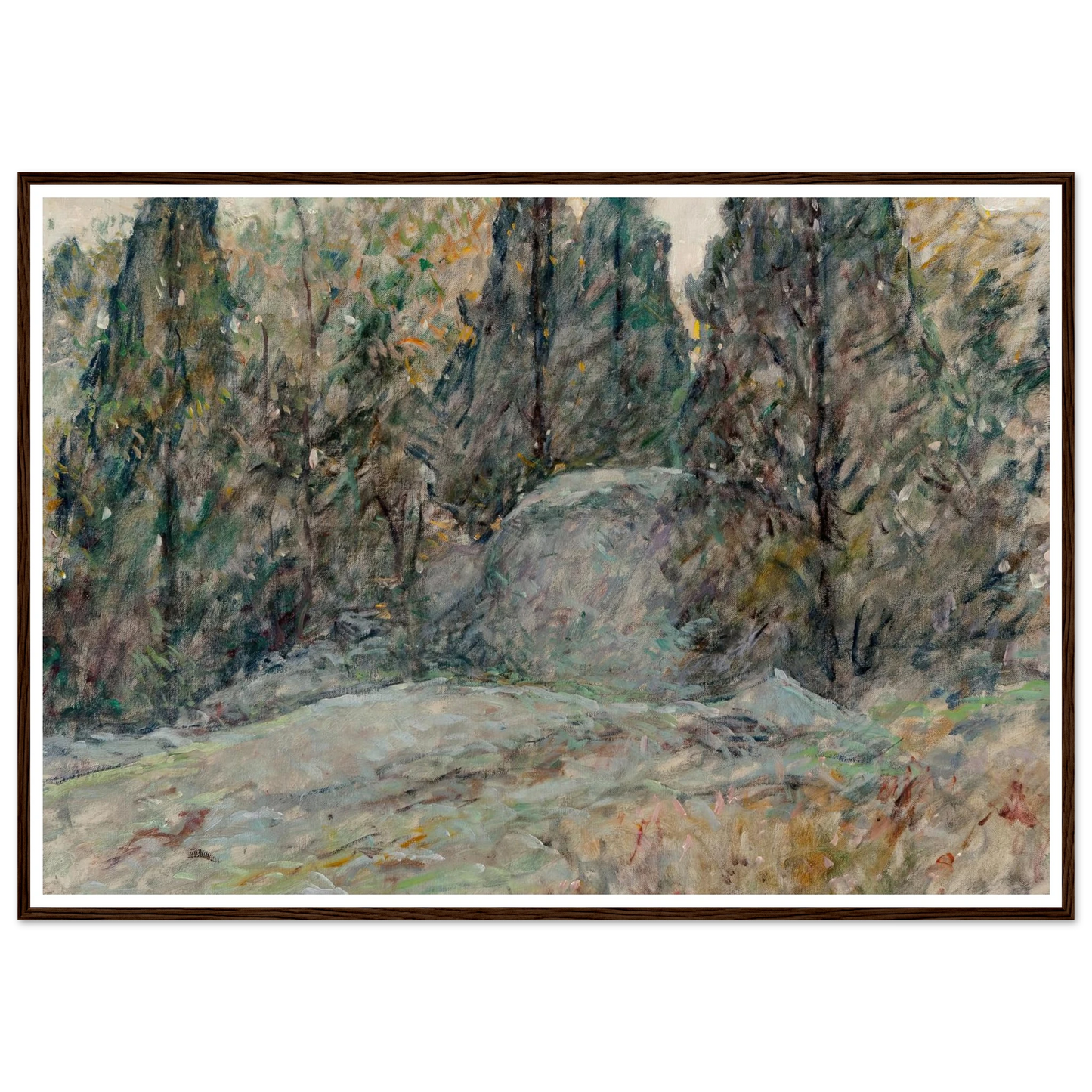 Red Cedars and Rocks Art Print | Robert Reid - Framed Poster - 30x40 cm / 12x16″ - Black frame