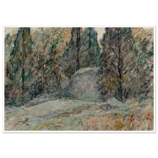 Red Cedars and Rocks Art Print | Robert Reid - Framed Poster - 30x40 cm / 12x16″ - Black frame