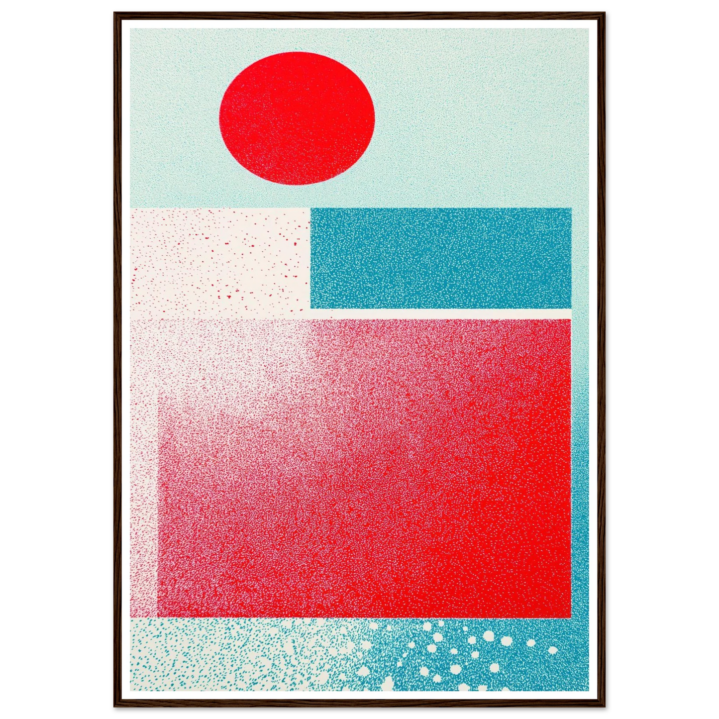 Red Focus Point - Framed Poster - 30x40 cm / 12x16″ - Black frame