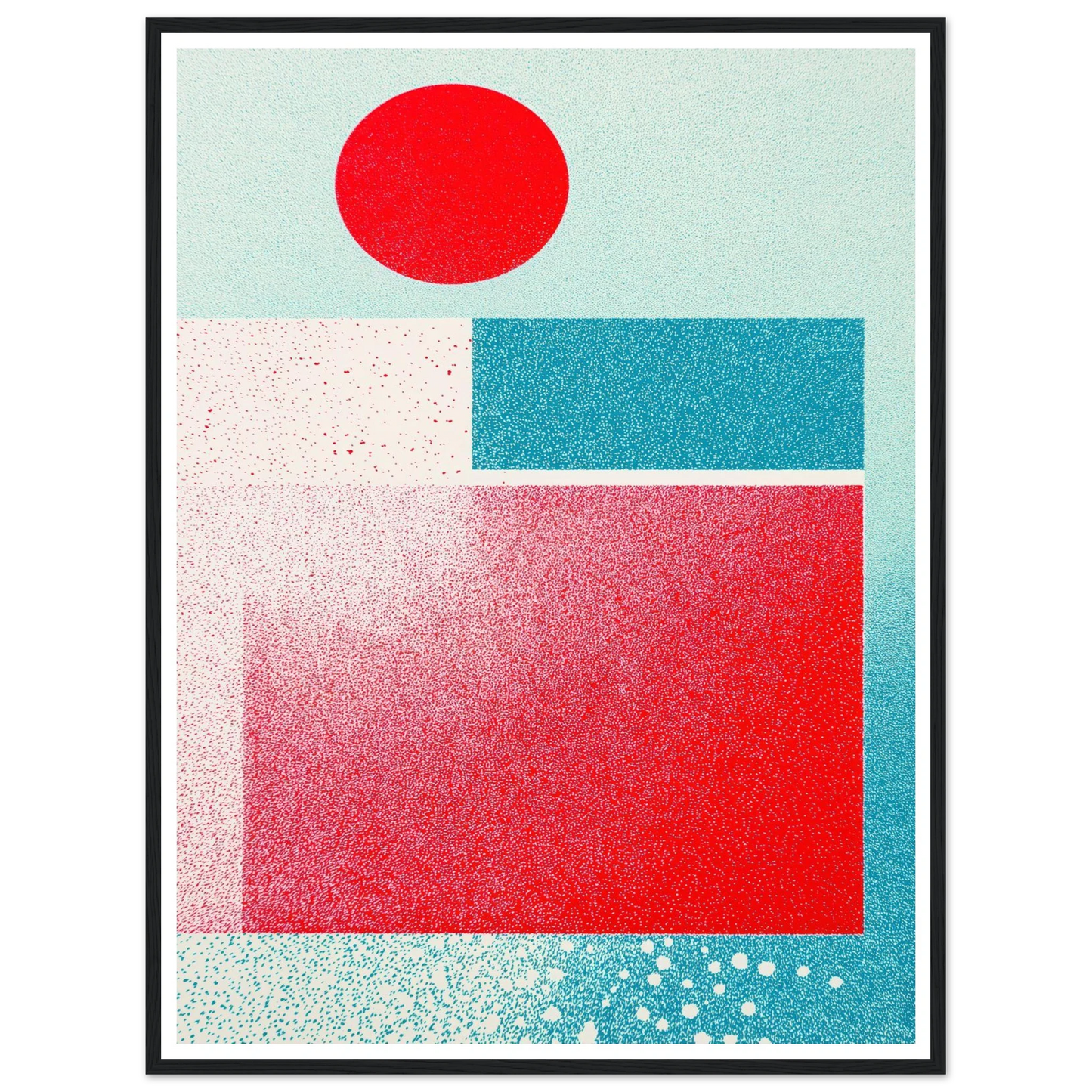 Red Focus Point - Framed Poster - 30x40 cm / 12x16″ - Black frame